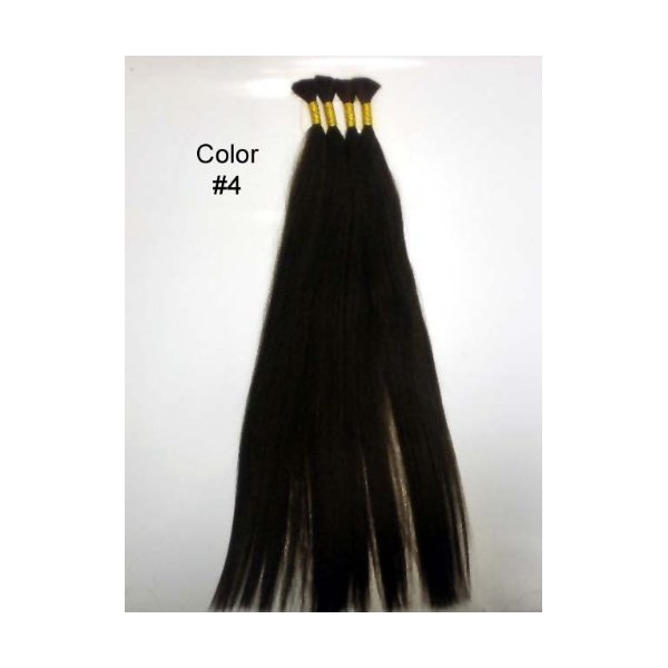 Human Hair Quality Encore Lavie New Yaky Bulk Prime UniMix by Janet Collection_4 (medium brown)_18"