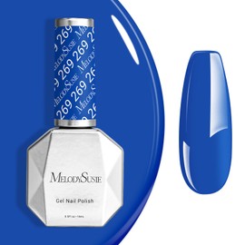 MelodySusie MelodySusie Sapphire Blue Gel Nail Polish,0.5fl oz Nail Polish Soak Off UV LED Royal Blue Gel Polish Gift for Women Nail Art Manicure Salon DIY Nail Design Decoration at Home-269-A2107