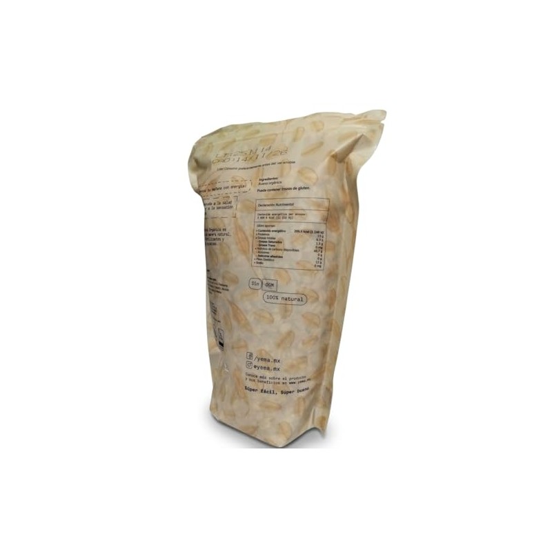 YEMA Avena Orgánica, 100% Granos Enteros, Sin OGM, Fuente de