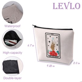 LEVLO Eye Lash Marketing Gift XLV The Lash Artist Makeup Bag Tarot Beauty Reusable Cosmetic Bag for Women BFF (The Lash Artist)
