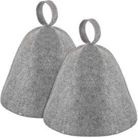 2 Pieces Sauna Hat Felt Sauna Hat Use to Avoid Wet Hair in the Shower and Keep Hair Dry (Grey)