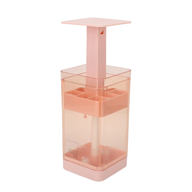 Lipstick Holder Auto Lifting Dustproof Large Capacity Transparent Window Lipstick
