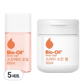 Bio-Oil Skin Care Oil 60ml + Dry Skin Gel 50ml, 5 pcs / 바이오오일 스킨케어오일 60ml + 드라이스킨젤 50ml, 5개