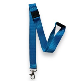 PAC Supplies Global Eco-Friendly Recycled PET Lanyard With 3 Point Breakaway Safety Clip (1, Blue)