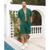 Fastkoala Men's Tracksuit Outfit Set Two Piece Button Suits Summer