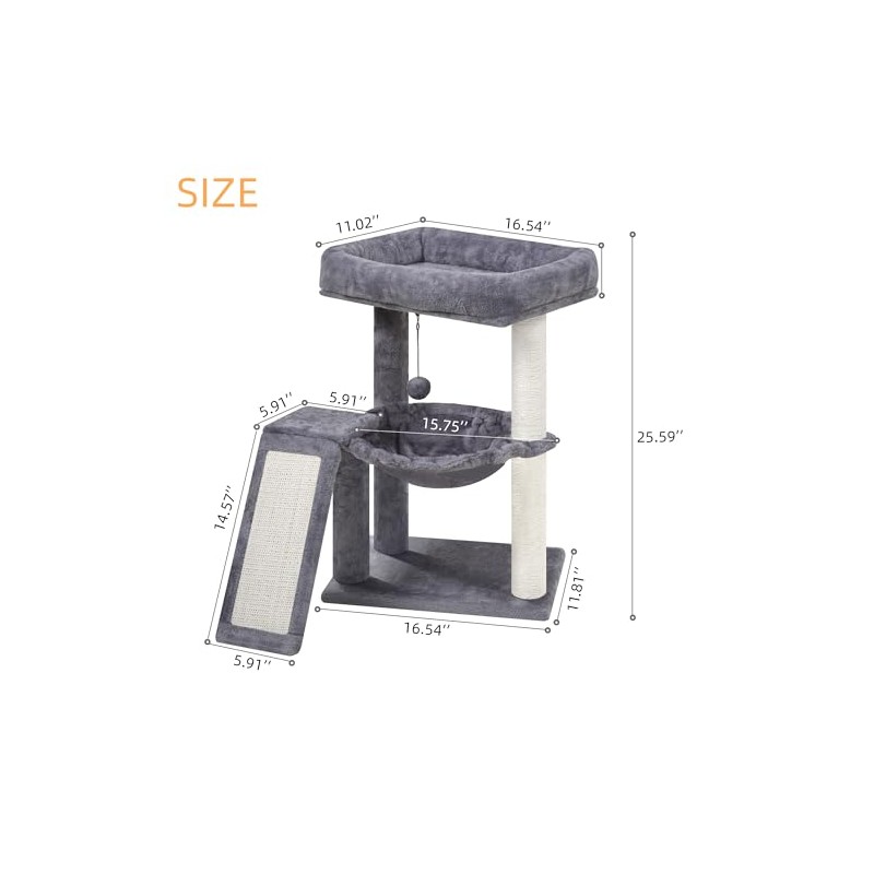 YOUPET Cat Tree with Cat Scratching Post for Indoor Cats,