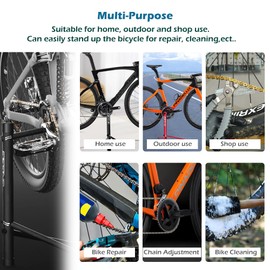 BEENOPT Aluminum Bike Repair Stand,Multi-purpose Bicycle Cleaning Stand Mechanic Maintenance Rack Display Stand Parking Support Plug-in Style for MTB Mountain Road Bike