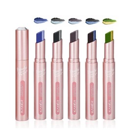LIANGNISHI Gradient 2 Colors Eyeshadow Pen, Pearl Shiny Fine Glitter, Waterproof, Smear Resistant, 3D Eye Makeup, Contour Bright Pearlescent Double Ended Eye Shadow Stick-11# Smoke Blueberry