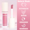 Dewy Liquid Blush for Cheeks, High Pigment Buildable Cream Blush,