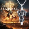MEDWISE Large St Michael Necklace 925 Sterling Silver Archangel Saint