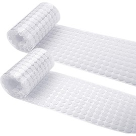 1008pcs Self Adhesive Dots,2/5" 10mm Diameter Sticky Dots Back Coins Hook and Loop Tapes White Classroom Office Home