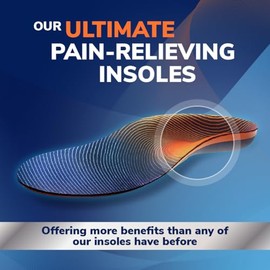 Dr. Scholl’s Advanced Pain Relief Insoles for Men & Women, Heavy Duty Orthotics Inserts for Work Shoes & Boots, Plantar Fasciitis & Arch Support, Shock-Absorbing, Supports up to 150kg, F UK 8.5-9