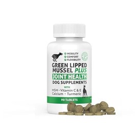 Plantonin New Zealand - Green Lipped Mussel For Dogs - 1325mg - 90 Capsules - Dog Joint Supplements - GMO & Gluten Free