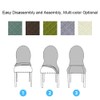 LDMD Specially shaped dining table chair cover, round backrest, fully