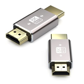 VMOJO 8K HDMI Male to Male Extension Adapter Coupler HDMI 2.1 Male-A HD Connector, Support 8K@60Hz/4K@120Hz HDR, for HDTV Projector Laptop PC, 2 pcs