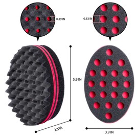 YEZEY Hair Sponge Set Magic Hair Twist Curl Sponge Glove Afro Hair Sponge Barber Brush