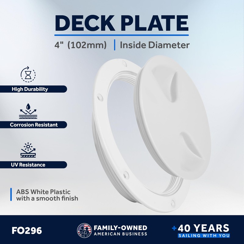 Marine 102mm /4" Deck Plate - Inspection Plate for Boat
