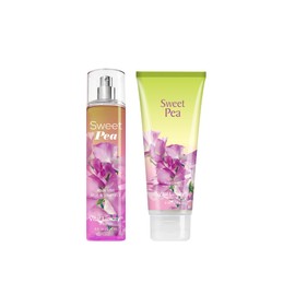 8oz. Moisturizing Fragrance Body Cream & 8oz. Fine Fragrance Body Mist Set-Luxurious Self-Care Combo for Women and Girls (Sweet Pea)