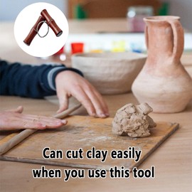 2 Pcs Cheese Wire Cutter, Cheese Wire, Cheese Wire Cutter with Handles Easy to Use Cutting Wire for Clay Suitable for Cheese Dough Clay Pottery Ceramics Art Sculptures and Pottery