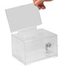 Ailelan Ballot Box, Acrylic Donation Box with Lock, Clear Suggestion