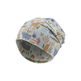 Sterntaler Beanie Safaritiere - Baby Hat Made of Flame Yarn Jersey with Allover Safari Print - Unisex UV Protection 50+ Beanie Hat - Variable - Baby and Children Transition Hat, ice green, 47