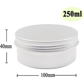 Juego de 4 latas de bálsamo labial plateado de 250 ml, mini recipientes de aluminio para muestras de maquillaje con tapa de tornillo, latas de metal vacías, tarros de viaje para cosméticos