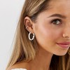 OOOPEL Sterling Silver Hoop Earrings for Women Diamond-Cut Silver Hoop