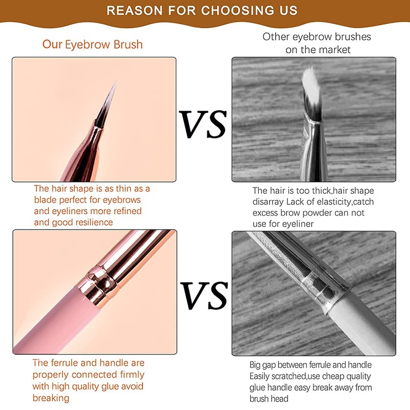 Duo Eyebrow Brush, Spoolie Brush and Angled Brow Brush Eyelash