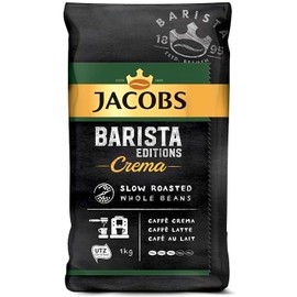 Jacobs BARISTA EDITIONS - Crema - Slow Roasted Whole Beans 1kg - For Caffe Crema, Latte & Au Lait