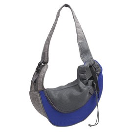 JiangYanus Dog Carrier Sling, Hand Free Drawstring Dog Papoose with Adjustable Strap, Breathable Mesh Travel Safe Puppy Sling Bag Carrier, Crossbody Satchel Dog Purse with Pocket for Outdoor Dogs Cats