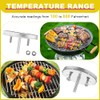 DEWIN BBQ Grill Thermometer, Oval Shaped Stainless Steel Roasting Thermometer