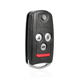 MACHSWON 4 Buttons Car Flip Keyless Entry Remote Control Replacement Key Fob Proximity Smart Fob for Acura TL 2007-2008 Black 313.8MHz 46 Chip OUCG8D-439H-A