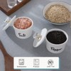 HAOTOP Salt and Pepper Bowls with Crystal Lid, 12.5 oz