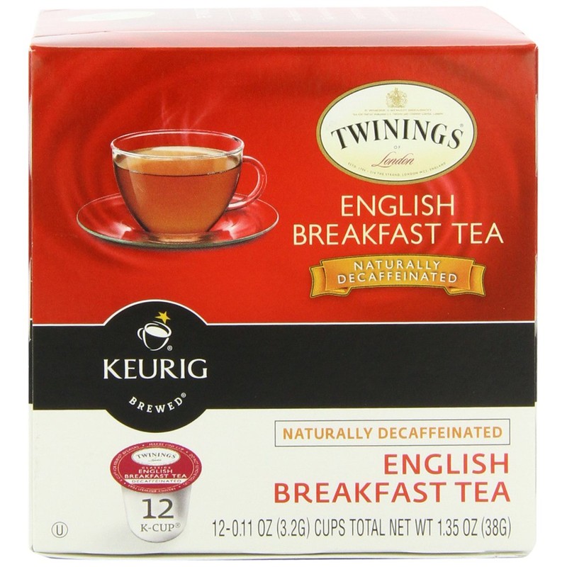 Twinings English Breakfast Decaffeinated Tea, K-Cup Portion Pack for Keurig