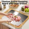 ZYBIDEAL 2PcsTitanium&Bamboo Cutting Board, Double Side Cutting Board for Kitchen,