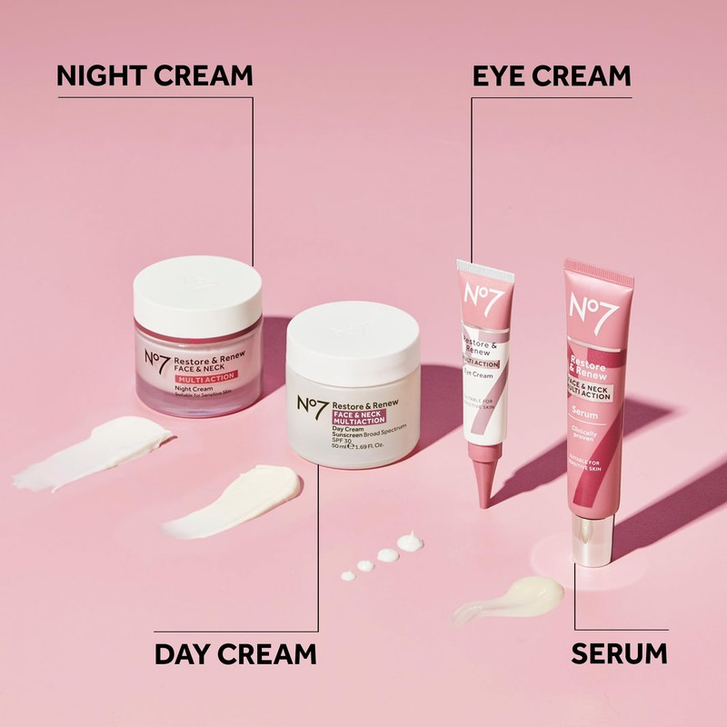 No7 Restore & Renew Multi-Action Face & Neck Serum -