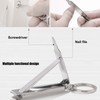 Portable Stainless Steel Nail Clipper Foldable Nail Cutter Trimmer File
