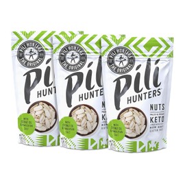The Original Wild Sbrouted Pili Nuts by Pili Hunters - Snacks keto para energía baja en carbohidratos con aceite de coco y sal del Himalaya, sin gluten y sin azúcar añadido, superalimento como se ve