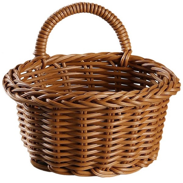 LIFKOME Kitchen Storage Basket Rattan Basket Hanging Rattan Storage Basket