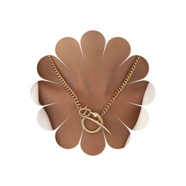 Inateannal Punk Snake Choker Necklace Gold Snake Pendant Necklace Cuban Chain Necklace Vintage Toggle Necklace Wrap Snake Animal Necklace Jewellery for Women and Girls, Zinc, No Gemstone