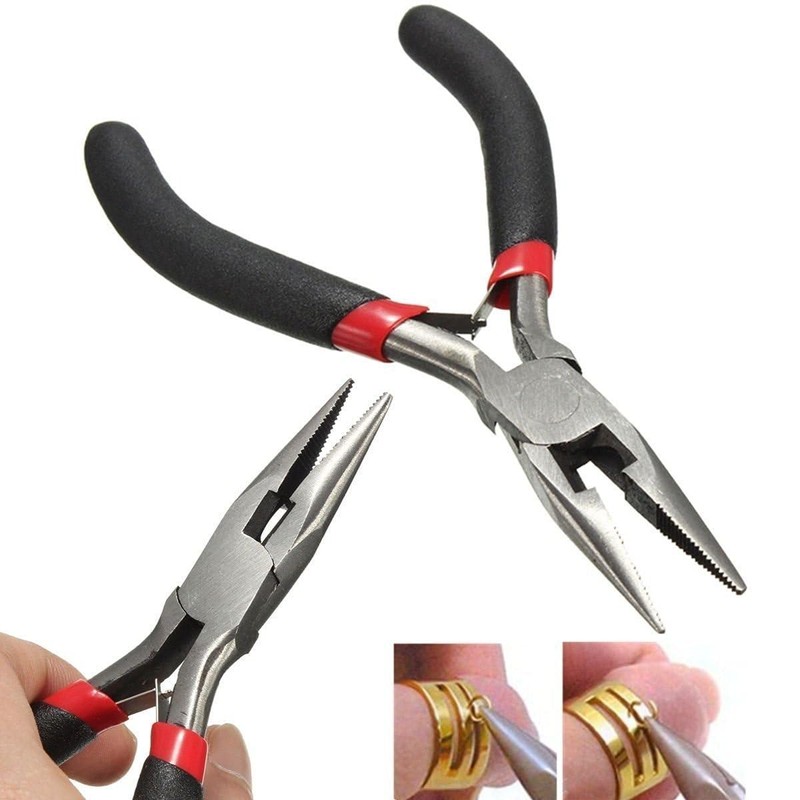 MEETOZ 5pcs Pliers Tool Kit for Jewelry Making Tools, Long
