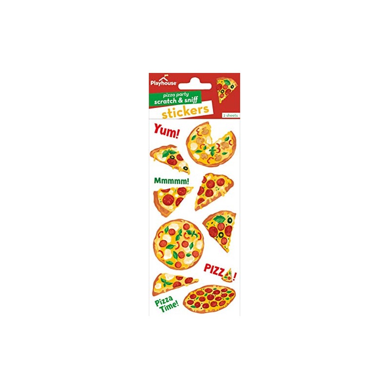 Playhouse Pizza Party Pizza Scented Scratch & Sniff Sticker Sheets