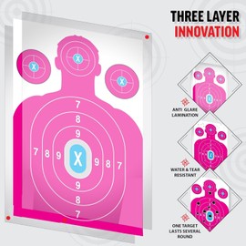 Heavy Duty Shooting Targets Paper - Targets for Shooting Range - Indoors & Outdoor Targets for Shooting Rifle - Gun Range Targets for Pistol Shooting - Handgun Shooting Range Accessories, 20