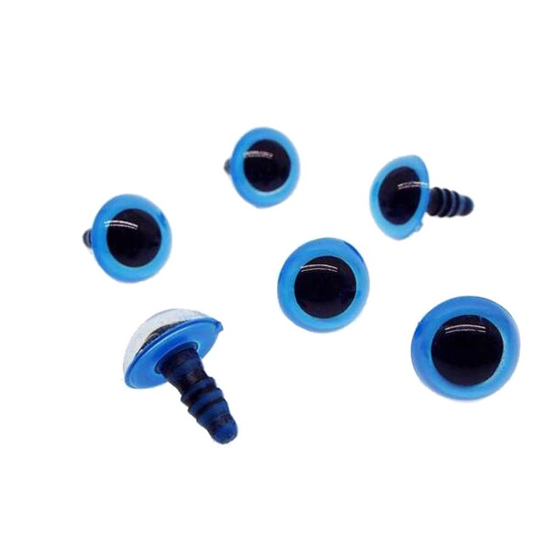 50PCS BluePlastic Safety Eyes DIY Sewing Crafting Accessories for Doll
