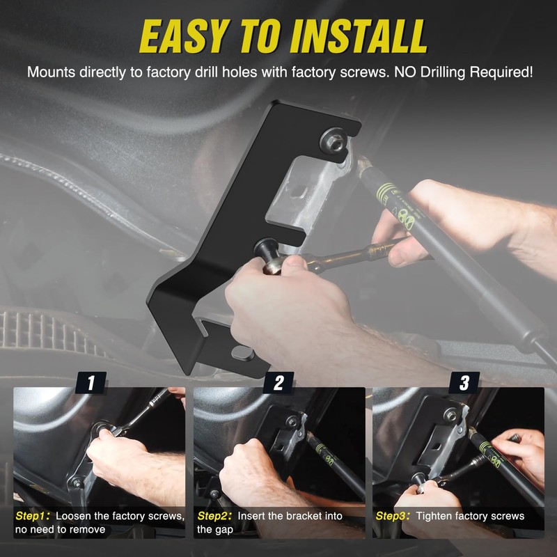 Nilight Ditch Light Brackets Hood Hinges Mount Bracket Kit for