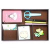 BTSKY 4 slots Desk Drawer Organizer, PU Leather Drawer Storage