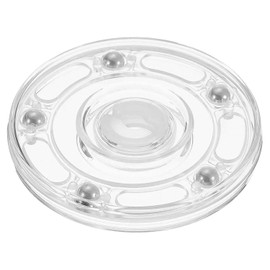 QUARKZMAN Acrylic Lazy Susan Turntable, 3 Inch Clear Organiser Ball Bearing, 360 Degree Rotating Shelf for Spice Rack, Table, Cake, Kitchen, Pantry, Decoration, Bathroom