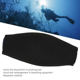 Yosoo Health Gear 2pcs Dive Mask Strap Black Neoprene Material Stabilizing Safety Protection Wrapping Cover Diving Slap Straps Waterproof Snorkel and Swimming Goggle