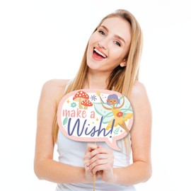 Big Dot of Happiness Funny Let’s Be Fairies - Fairy Garden Birthday Party Photo Booth Props Kit - 10 Piece