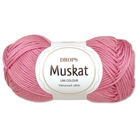 Frida's Wollhaus Drops 50 g Nutmeg Cotton Knitting Crochet Wool Yarn Mercerised 45 Colours (29 | Pink Panther)
